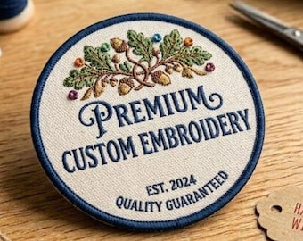Custom Embroidered Patches, Made to Order, Apparel Patches, Logo Patch, Wholesale