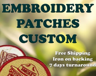 Custom Embroidered Patch, Personalized Iron-On Applique