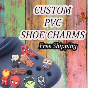 Personalized PVC Shoe Charms, Rubber Charms, Custom Jibitz, Custom Shoe charms, Free Shipping, Made to order.