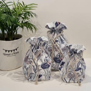 Lined Organic Cotton Drawstring Bag