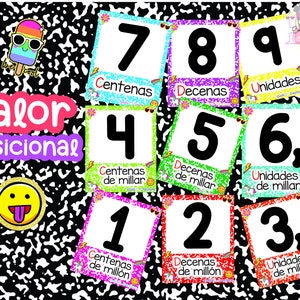 Colorful Classroom Place Value Posters / Math Posters for Teachers / Place Value Composition Notebook Printable