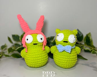 クチコピかぎ針編みパターン - 3 in 1 人形デザイン - PDF (デジタルダウンロード)