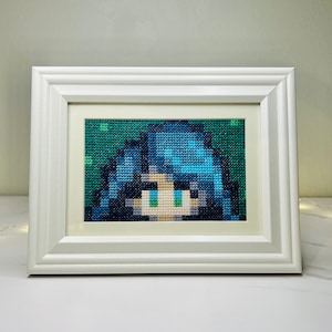 Stardew Valley Cross Stitch PATTERN~Mermaid Portrait~Wall Decor~2 Sizes/Patterns~Includes a PDF for beginners~3 of 3 in Series