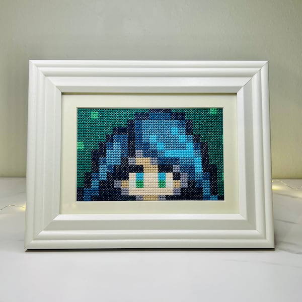 Stardew Valley Mermaid Portrait Cross Stitch PATTERN - 2 PDFs (Digital Download)