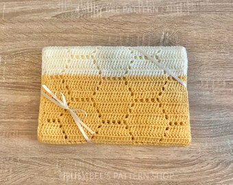 Honeycomb Scarf PATTERN Crochet Scarf~Honey and Cream~Written and Graph Instructions~Beautiful~Wonderful Gift for Bee and Honey Lovers