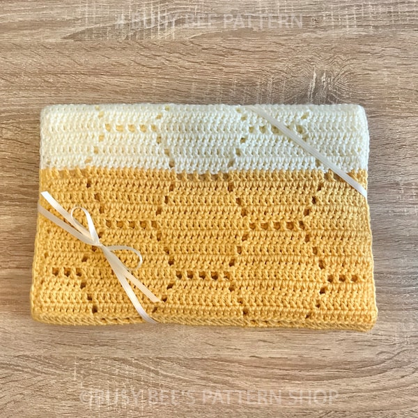 Honeycomb Scarf PATTERN Crochet Scarf~Honey and Cream~Written and Graph Instructions~Beautiful~Wonderful Gift for Bee and Honey Lovers