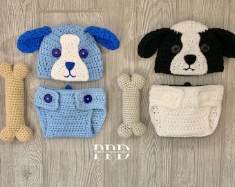 子犬用新生児服のかぎ針編みパターン - PDF（デジタルダウンロード）