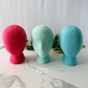 Crochet Head Form PATTERN ~ Covers Foam Head ~ Holds Beanies, Hats, Wigs, Knit Caps, and More ~ 2 in 1 Pattern! Faceless or Female Foam Head