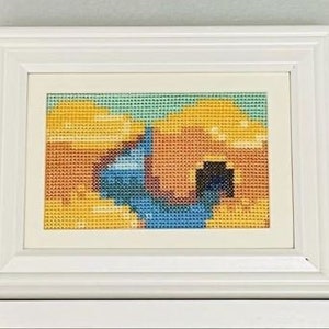 Stardew Valley Cross Stitch PATTERN~Calico Falls~Wall Decor~2 Sizes/Patterns~Includes a PDF for beginners~1 of 3 in Series