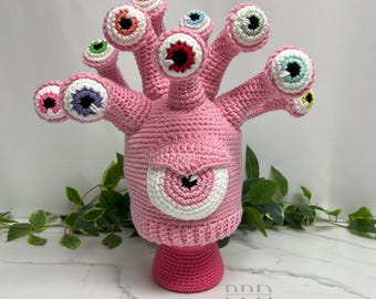 DnD ビホルダーハット かぎ針編みパターン - 2サイズ - PDF (デジタルダウンロード)