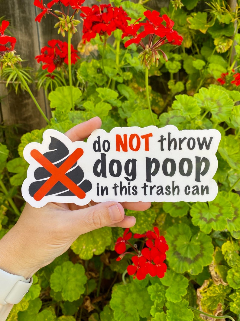 No Dog Poop Sticker Trash Can Sticker Yard Sticker Etsy Singapore
