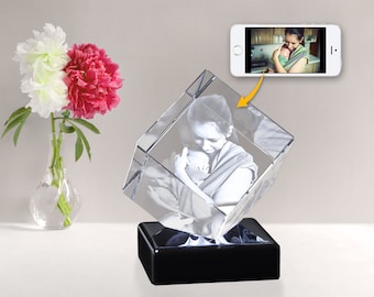 3D Photo Crystal Laser Etched Crystal Picture Free LED Base Personalized Memorial Birthday Gift for Mom Dad Family Friends Girl Boy Customized Wedding Gift for Wife Husband Women Men Small Horizontal 3D Photo Crystal Laser Etched Crystal Picture Free LED Base Personalized Memorial Birthday Gift for Mom Dad Family Friends Girl Boy Customized Wedding Gift for Wife Husband Women Men Small Horizontal