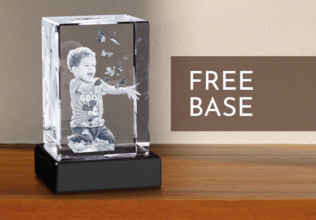 Custom 3D Hologram Photo Cube Decor by Crystal Impressions Photo