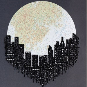 DIY Bead Embroidery Kit City Size: 12.2&quot;×12.6&quot; (31×32 cm), GIFT | Abris Art