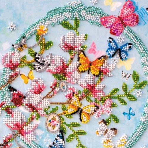 DIY Bead Embroidery Kit on Art Canvas christmas Etsy UK