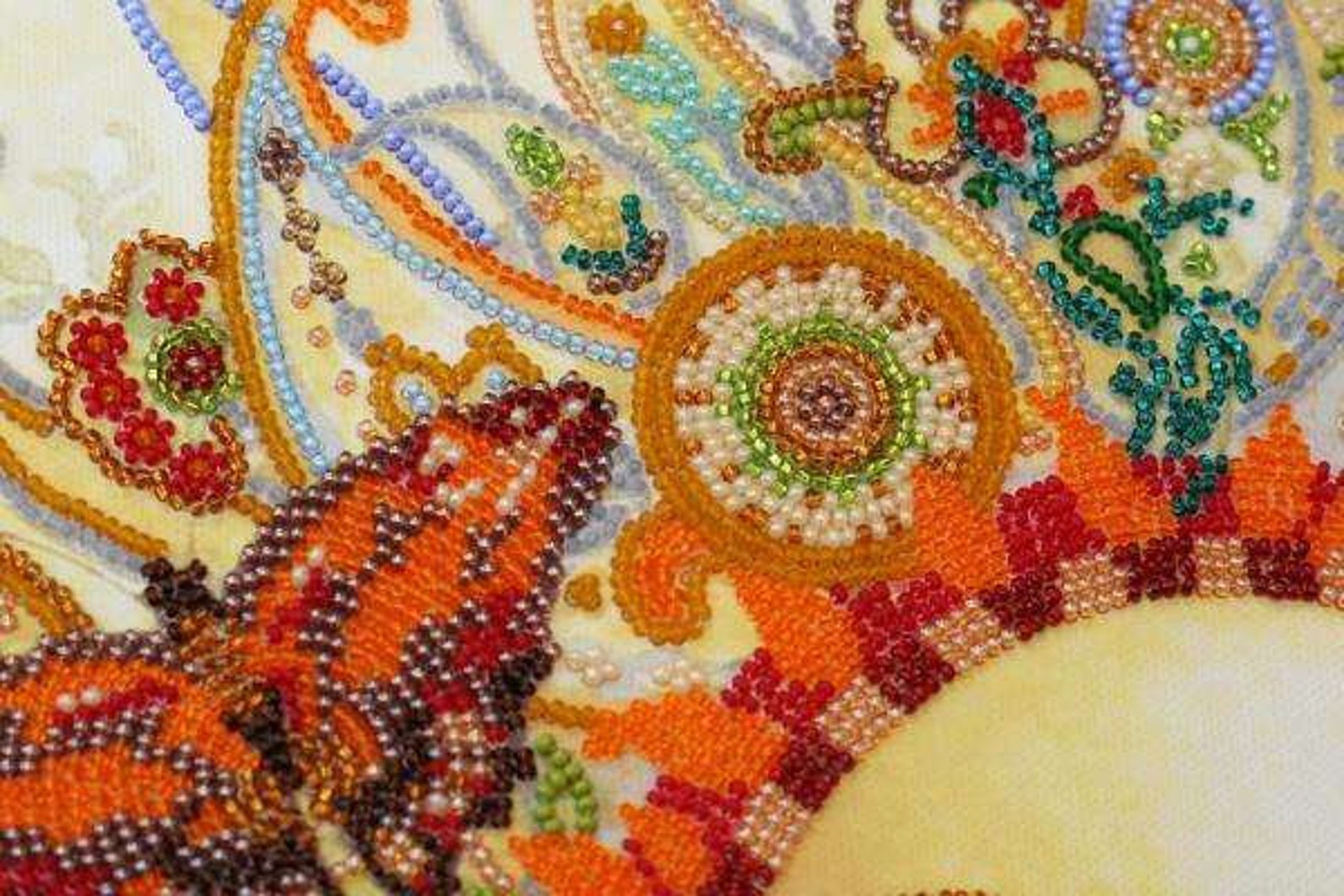 DIY Bead Embroidery Kit on art canvas Sunrise Etsy