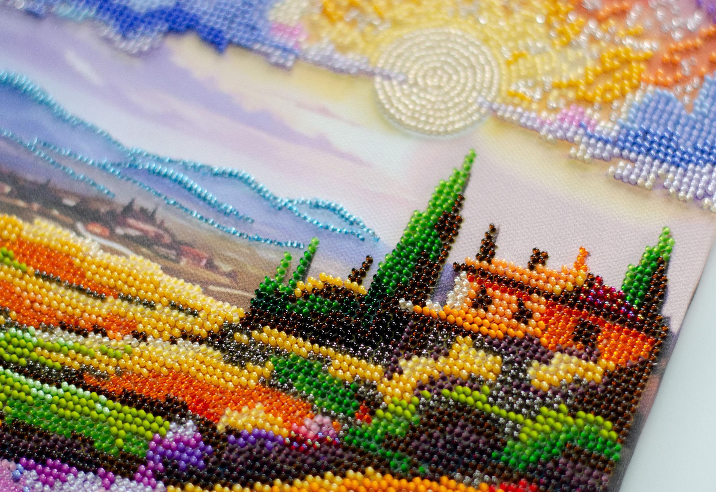 DIYビーズ刺繍キット 風景画 ギフトサイズ: 8.7インチ×12.6インチ (22