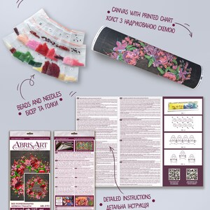 DIY Christmas Wreath Bead Embroidery Kit – Handmade Craft Set, Gift for Her, Beginner Friendly