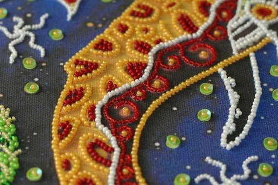 DIY Bead Embroidery Kit on art canvas Fourth dimension GIFT 10.4\u00d714.9 fish Size: 265\u00d7380 mm