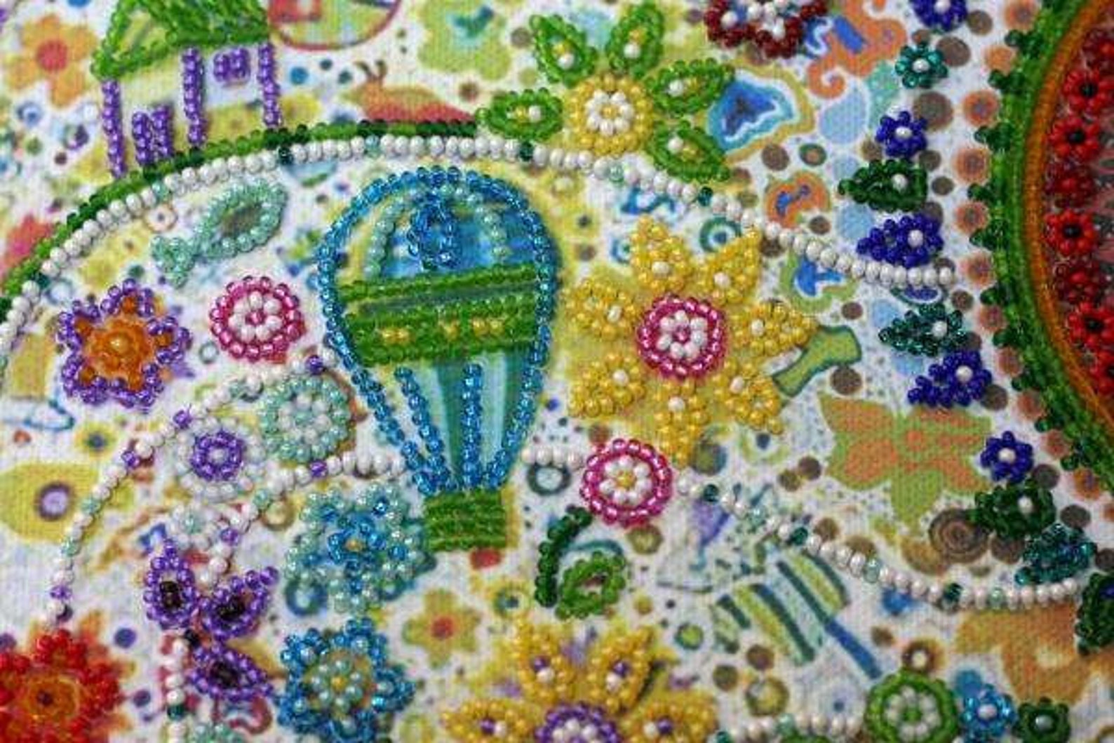 DIY Bead Embroidery Kit on art canvas The path to the Etsy