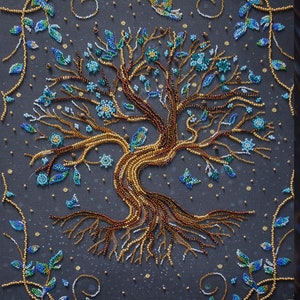 DIY Bead Embroidery Kit Fairy Tree Size: 11.8&quot;×16.1&quot; (30×41 cm), GIFT | Abris Art