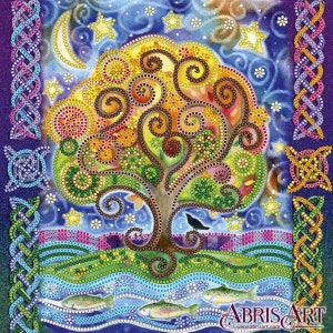 DIY Bead Embroidery Kit Fairy tree Size: 7.97.9 20x20 cm, GIFT Abris art image 1