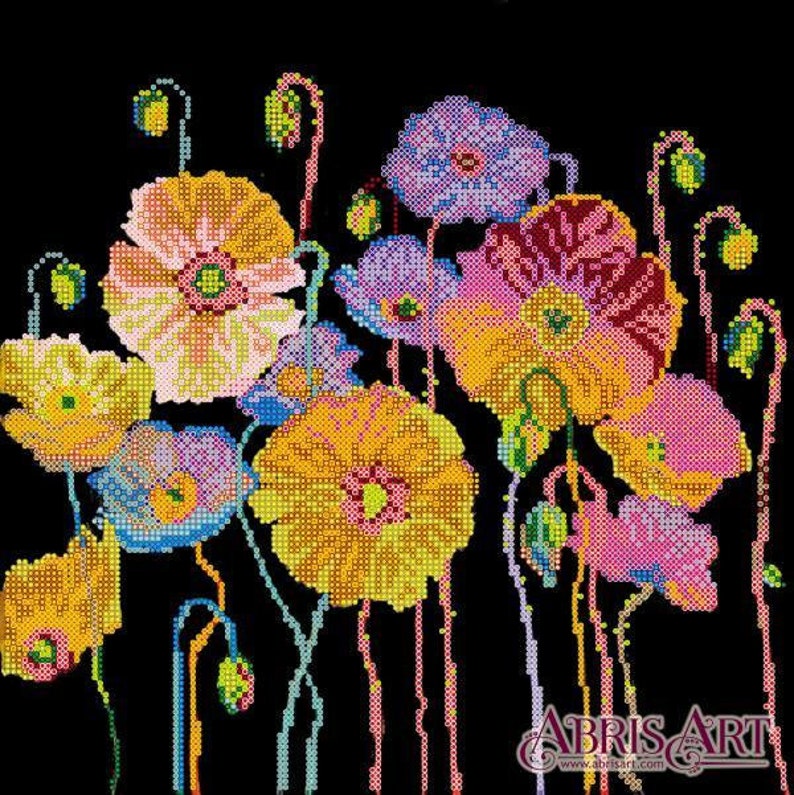 DIY Bead Embroidery Kit on art canvas Geisha and sakura Girl Size GIFT 23\u00d733 sm