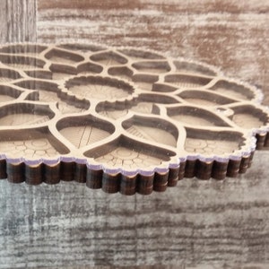 Wood Bead Organizer Tray with Lid – Wooden Craft Storage Box for Beading, Handmade Tool for Jewelry Makers, Gift for Crafters