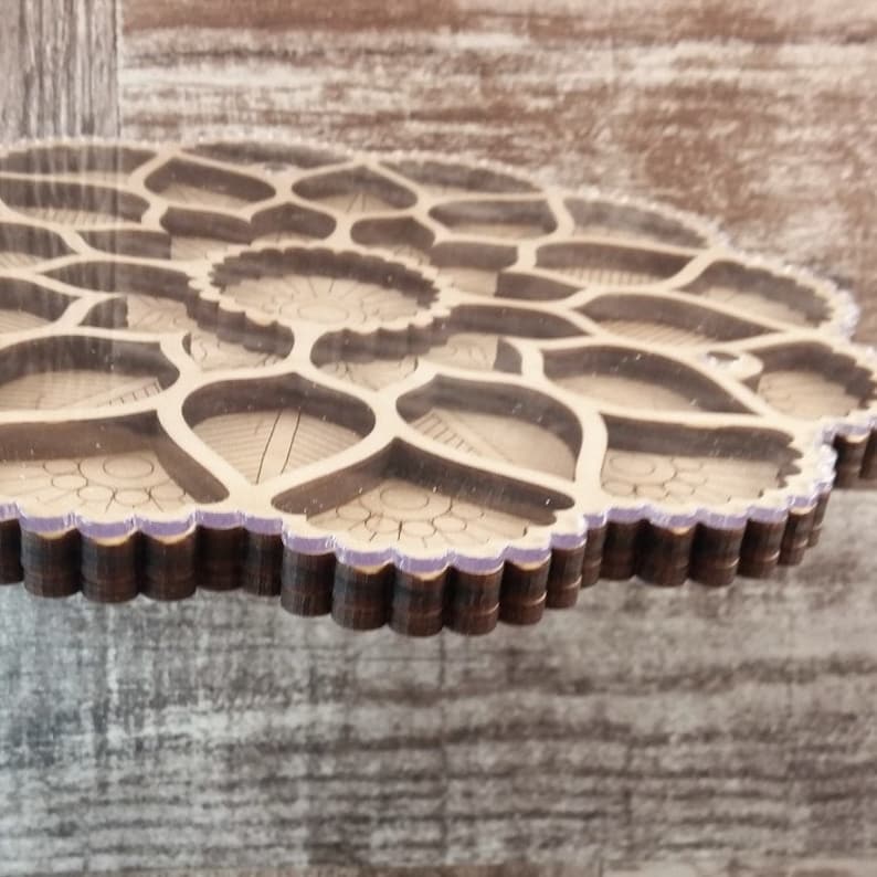 Wood Bead Organizer Tray with Lid – Wooden Craft Storage Box for Beading, Handmade Tool for Jewelry Makers, Gift for Crafters