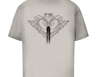 Attack on Titan Oversize Shirt - Dark Anime Shirt for AOT Fans - Edgy Streetwear - Anime Streetwear