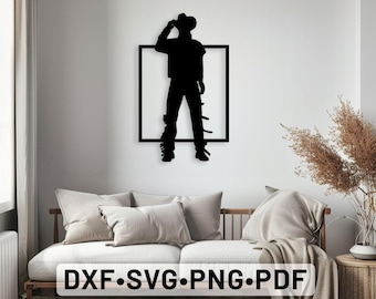 Cowboy Wild west svg cut files, Cowboy CNC Router Vinyl Cut Sticker, Cowboys Laser Cut Dxf Glowforge Svg Wall Art, Cowboy wester svg