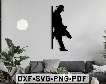 Cowboy Dxf CNC Router Vinyl Cut Sticker, Cowboys Laser Cut Dxf Glowforge Svg Wall Art, Cowboy Wild west svg cut files, Cowboy wester Png