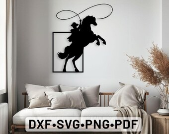 Cowboy Whip CNC Router Vinile Taglio Adesivo, Cowboys Laser Cut Dxf Glowforge Svg Wall Art, Cowboy Wild west file di taglio in formato SVG, Cowboy Whip SVG