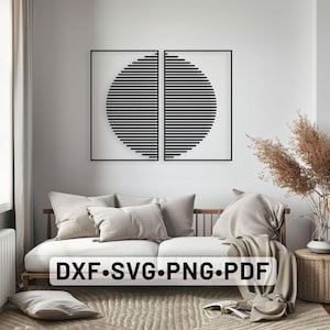 Line Abstract svg DXF laser cut files, Geometric Shapes Silhouette, Abstraction svg files for cricut Digital prints, Minimalist Wall Art Dxf