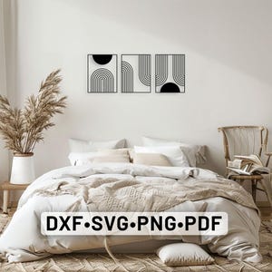 Minimalist Line Abstract svg DXF laser cut files, Geometric Shapes Silhouette, Abstraction svg files for cricut Digital prints, Wall Art Dxf