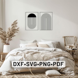 Line Abstract svg DXF laser cut files, Geometric Shapes Silhouette, Abstraction svg files for cricut Digital prints, Minimalist Wall Art Dxf