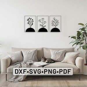 Minimalist Line Abstract svg DXF laser cut files, Geometric Shapes Silhouette, Abstraction svg files for cricut Digital prints, Wall Art Dxf
