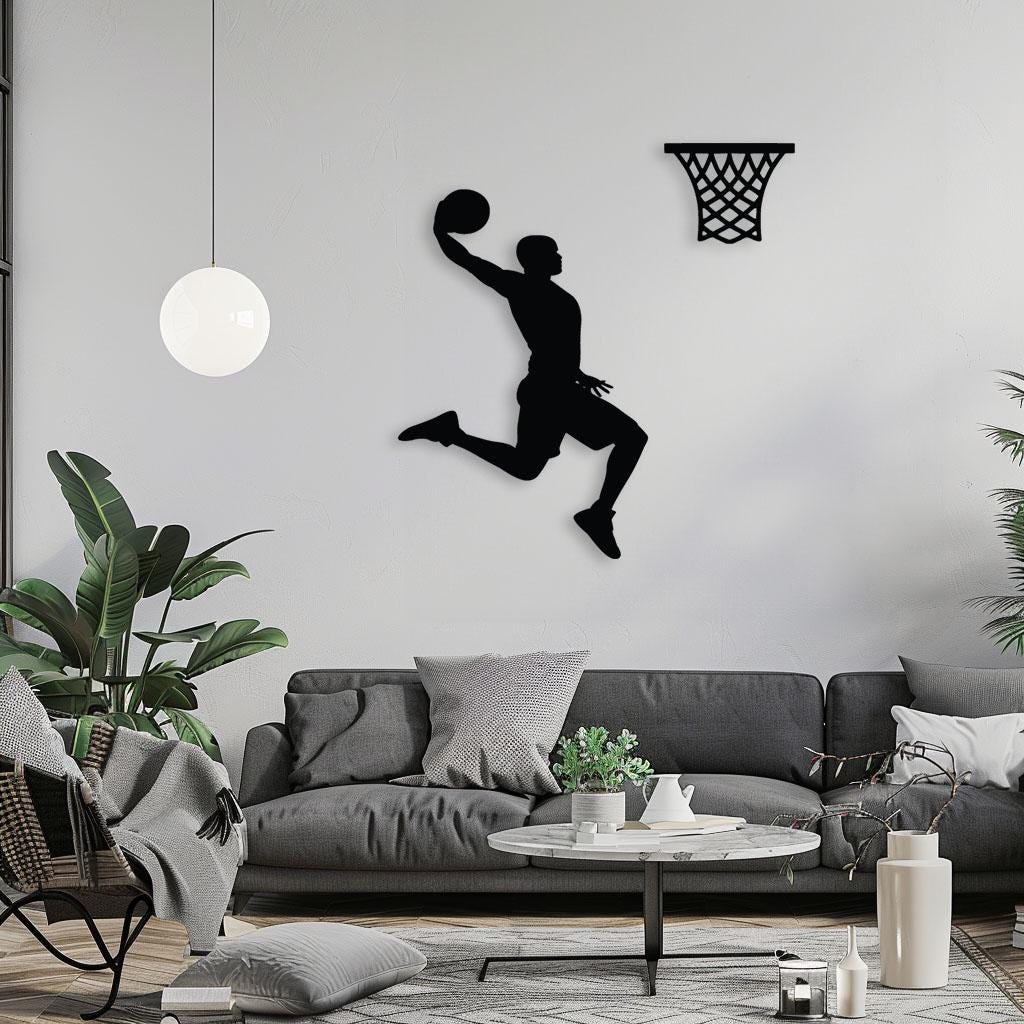 Basketball Wall Art Laser Cut Wall Art Svg, Basketball Svg Laser Cut ...