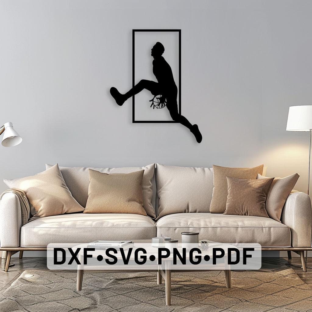Basketball Wall Art Laser Cut Wall Art Svg, Basketball Svg Laser Cut ...