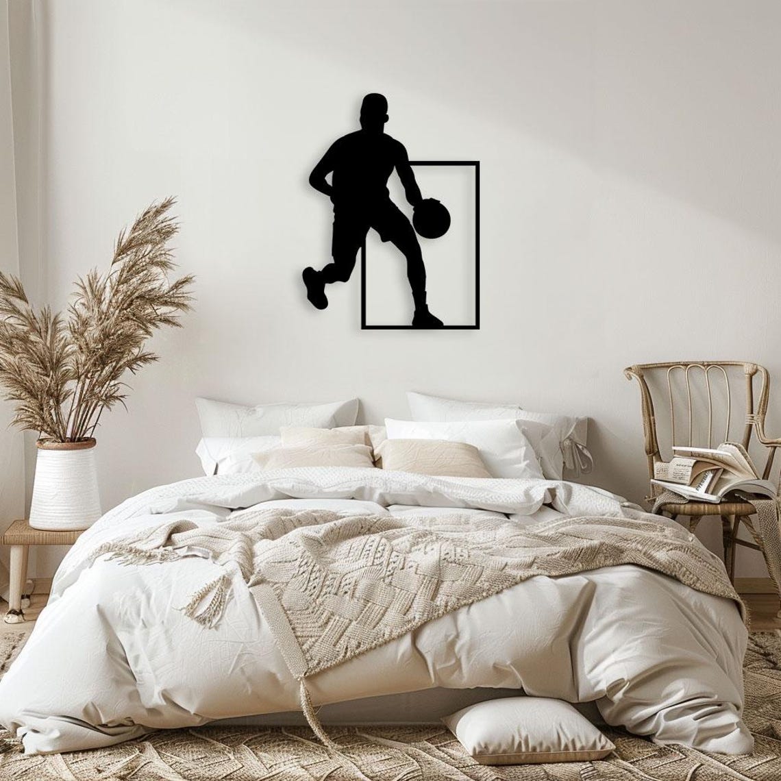 Basketball Laser Cut Wall Art Svg, Basketball Player Svg Laser Cut ...