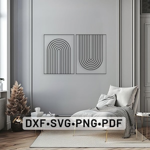 Line Abstract svg DXF laser cut files, Geometric Shapes Silhouette, Abstraction svg files for cricut Digital prints, Minimalist Wall Art Dxf