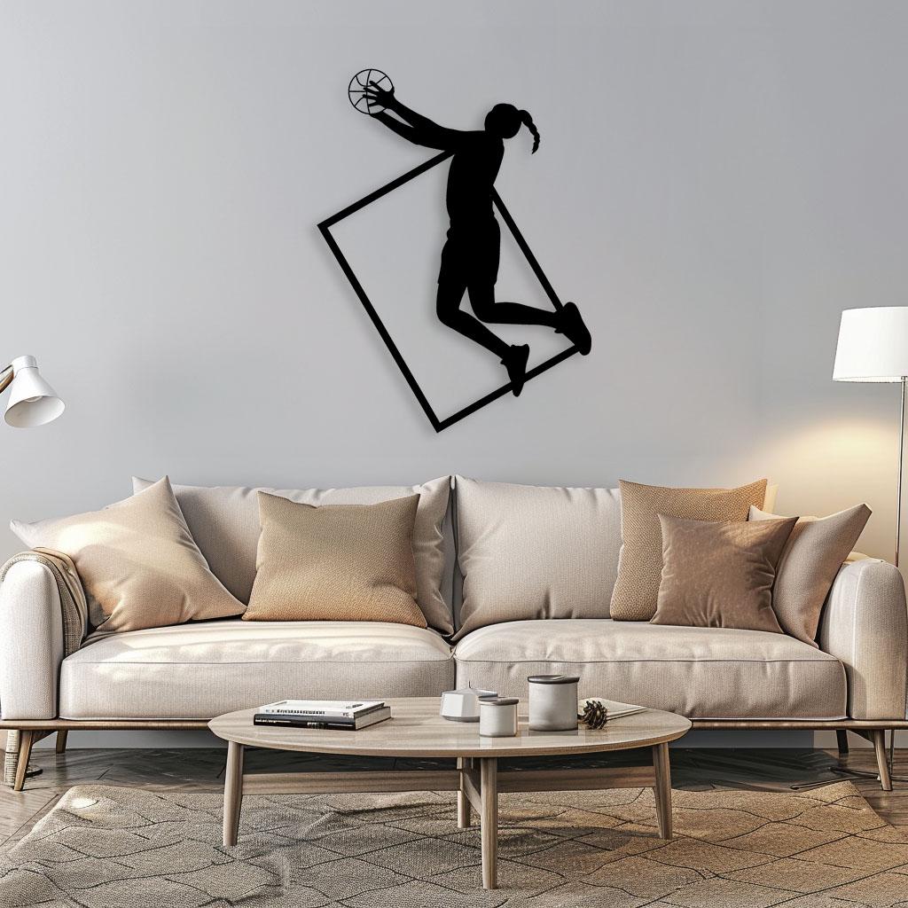 Woman Basketball Svg Laser Cut Files Dxf, Basketball Wall Art Laser Cut ...