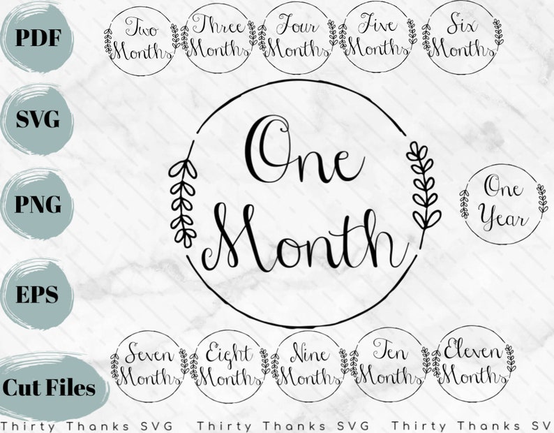 Download Baby Milestones SVG Month Milestone SVG Baby Onesie SVG | Etsy