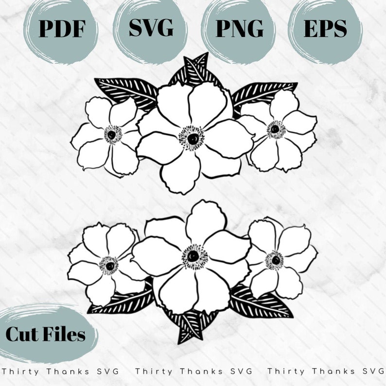 Download Floral SVG Cutting Files Magnolia Flowers SVG Digital ...