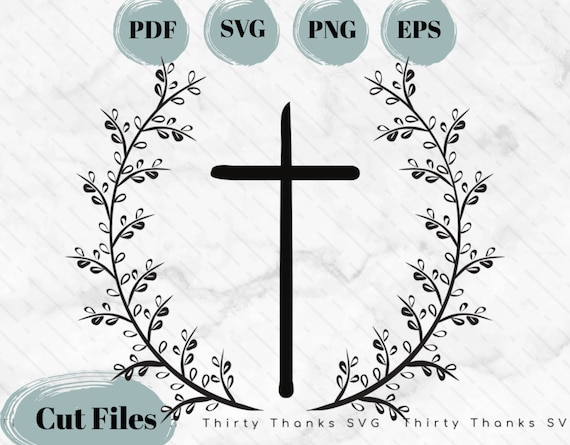 Download Cross Wreath Svg Floral Cross Svg Easter Cross Svg Easter Etsy