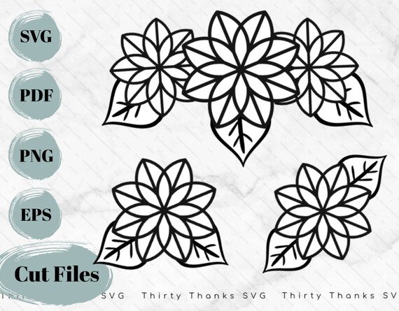 Download Geometric Floral Bundle Svg Cutting Files Flowers Svg Etsy