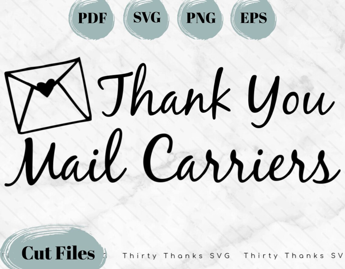SVG Thank You Mail Carriers Social Distance SVG Essential | Etsy