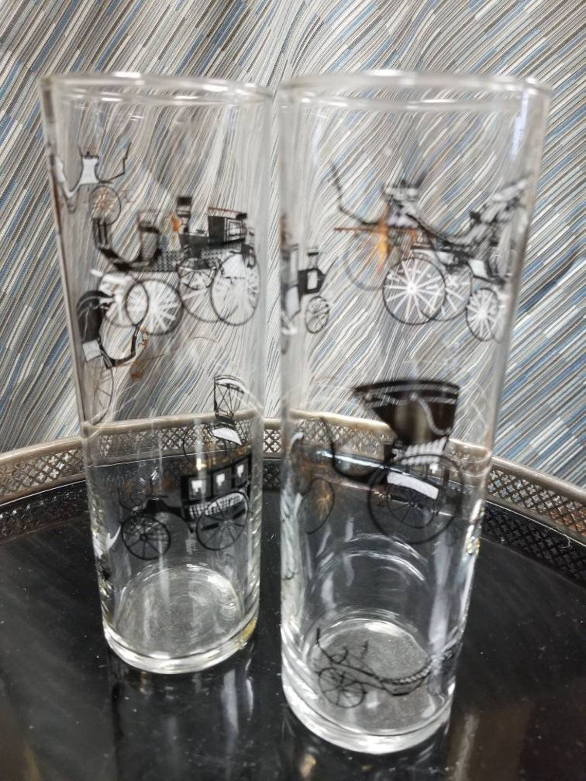 Mid Century Vintage Tom Collins glasses Etsy