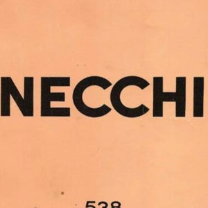 Könnte beinhalten: Eine pfirsichfarbene Bedienungsanleitung für die Nähmaschinen Necchi 538 und 539.