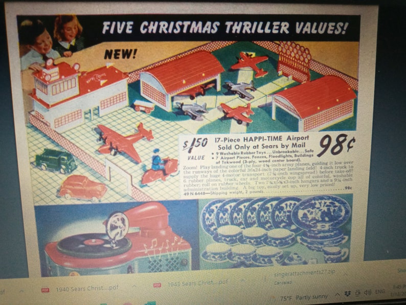 1940 Sears Roebuck Catalog Christmas Large File to Be Send by Email